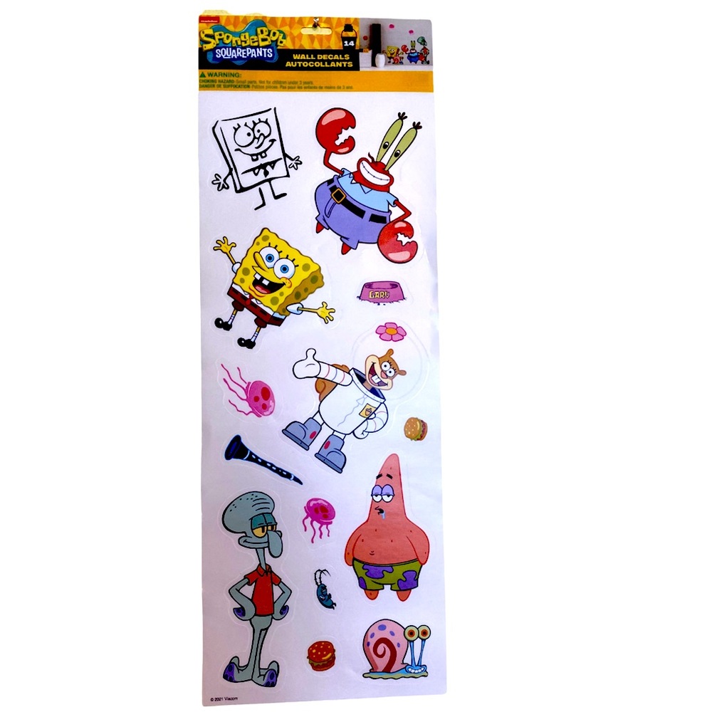 SPONGEBOB SQUAREPANTS WALL DECAL STICKERS